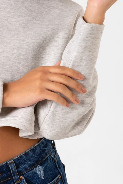 Ahsoka Tano Minimal Grimelanj Kadın Crop Kapşonlu - Resim 5