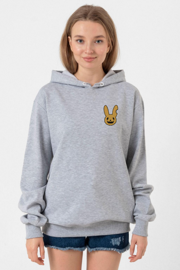 Bad Bunny Halloween Grimelanj Kadın 3ip Kapşonlu Sweatshirt
