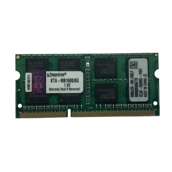 Kingston Apple 8 GB SODIMM DDR3 1600MHz KTA-MB1600/8G Notebook Ram Bellek