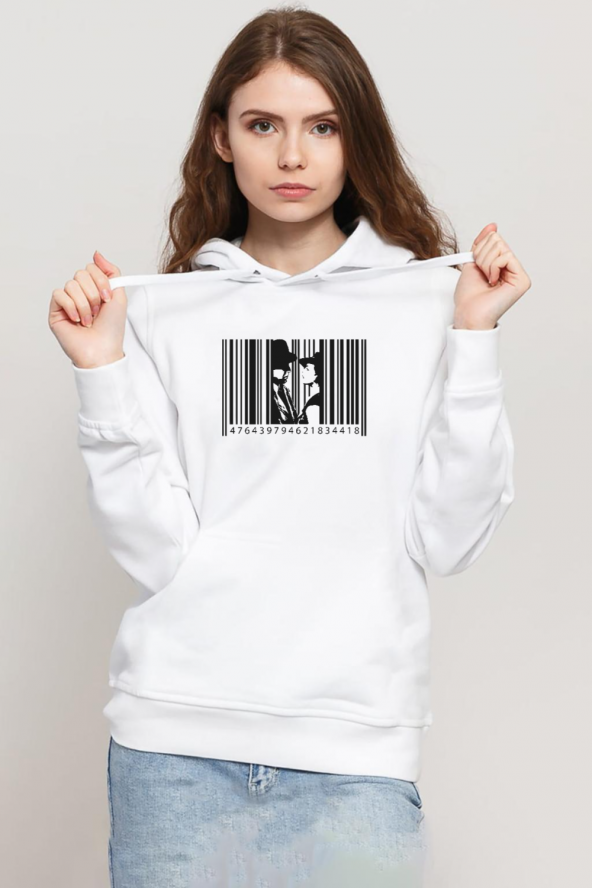 Casablanca Insıde A Barcode Beyaz Kadın 3ip Kapşonlu Sweatshirt