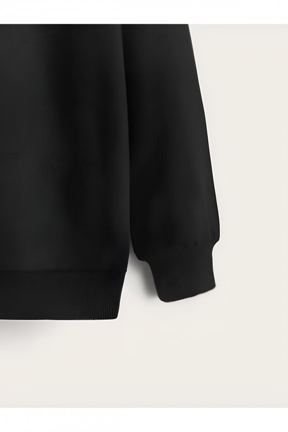 Çocuk Unisex Bisiklet Yaka Hey Its Me Baskılı Sweatshirt - Siyah - 3