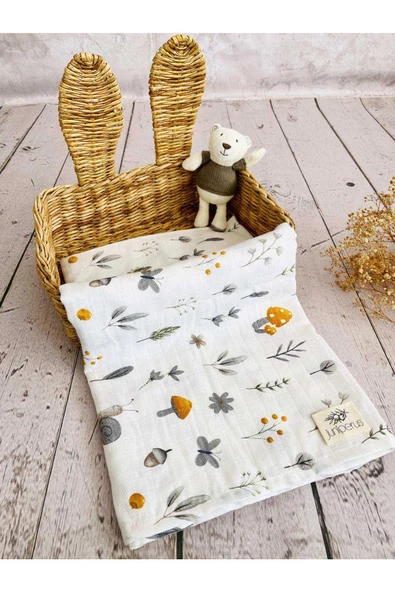 Salyangoz  Çok Amaçlı Müslin Örtü Battaniye - Resim 3