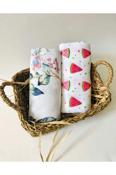 2'li  Çok Amaçlı Müslin Örtü Battaniye ürün görseli