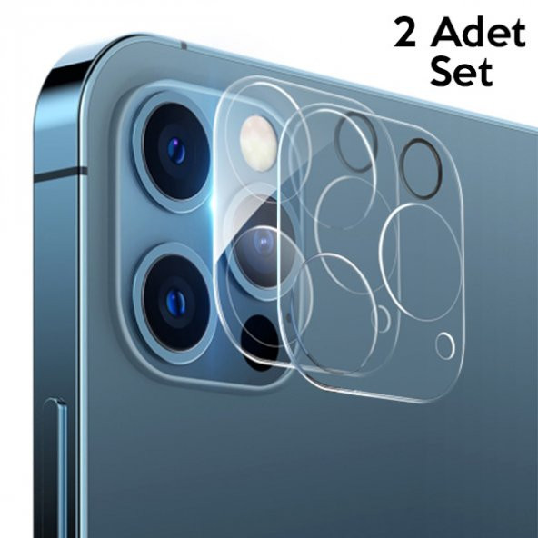 GOR İPhone 12 Pro 6.1 Best Full Tempered Cam Kamera Koruyucu 2Adet Set