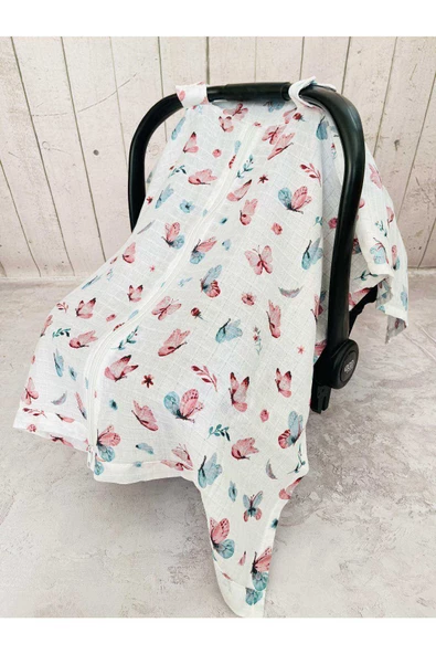 Fermuarlı Müslin Bezi Puset Örtüsü - Resim 3