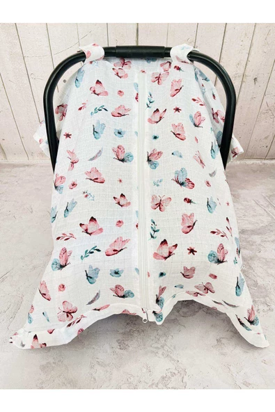 Fermuarlı Müslin Bezi Puset Örtüsü ürün görseli