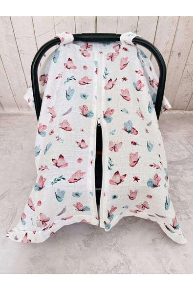 Fermuarlı Müslin Bezi Puset Örtüsü - Resim 2