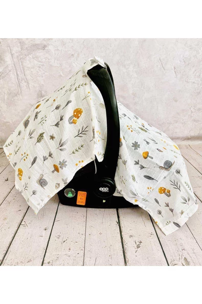 Salyangoz Müslin Bezi Puset Örtüsü Fermuarlı - 4