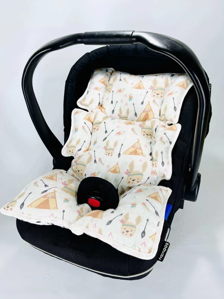 Müslin Puset Örtüsü ve Anakucağı Minderi - Resim 2