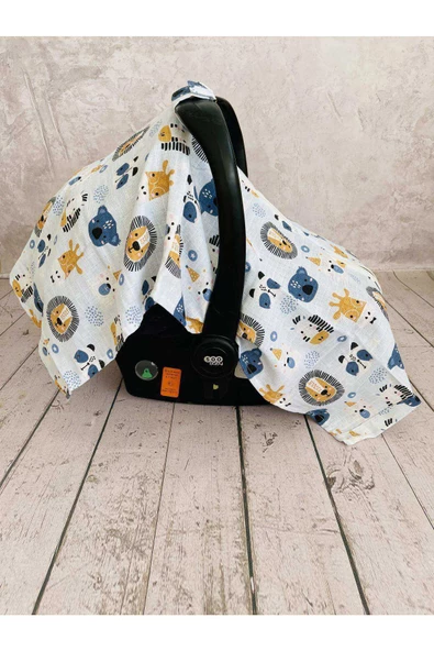 Sevimli Arkadaş Müslin Puset Örtüsü Fermuarlı - 2