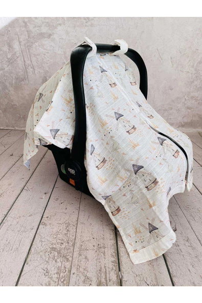 Duky Müslin Puset Örtüsü Fermuarlı - Resim 2