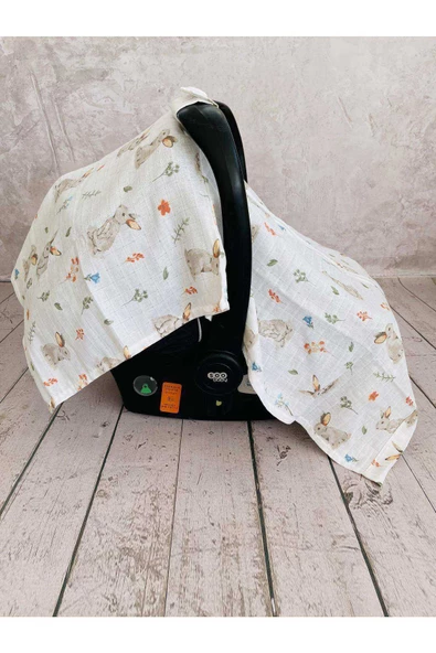 Rabbit Müslin Puset Örtüsü Fermuarlı - Resim 3
