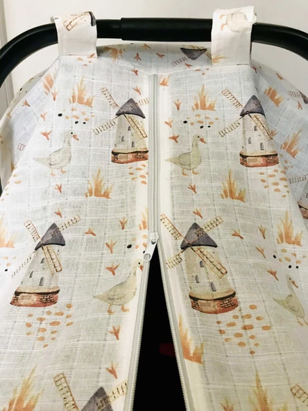 Duky Müslin Puset Örtüsü Fermuarlı - Resim 4