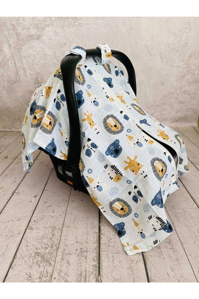 Sevimli Arkadaş Müslin Puset Örtüsü Fermuarlı - 3