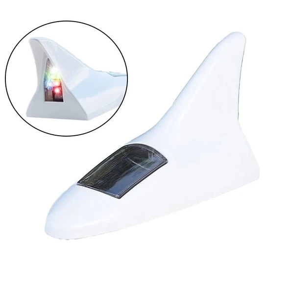 Ayt Sunup Solar Led Işıklı Shark Oto Anten Lambası Güneş Enerjili Araç Lambası - 4