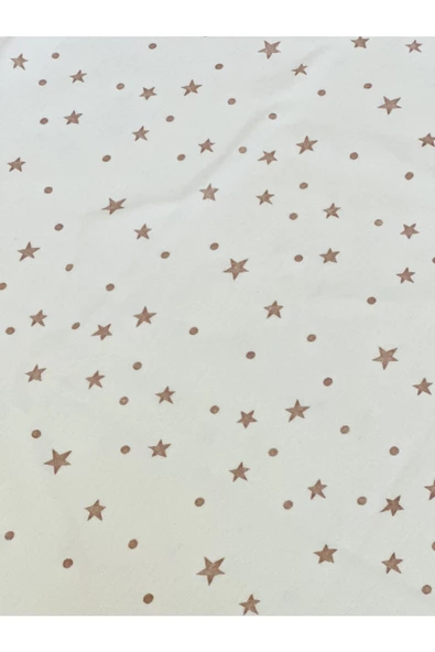 Bej Yıldız Penye Kundak  Pamuk - Resim 3