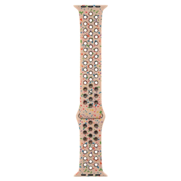 Gpack Apple Watch SE 40 mm Kordon Delikli Çift Renk 2023 Seri Silikon - 7
