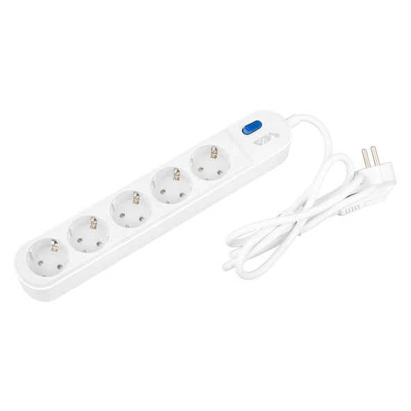 Vea VE-VEGA105 Grup Priz Uzatma 5 Li Priz 1.5 Metre 3500 Watt 16 Amper Isıya Dayanıklı Akım Korumalı Priz - 3