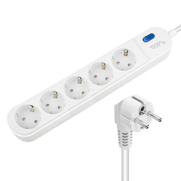 Vea VE-VEGA105 Grup Priz Uzatma 5 Li Priz 1.5 Metre 3500 Watt 16 Amper Isıya Dayanıklı Akım Korumalı Priz - 5