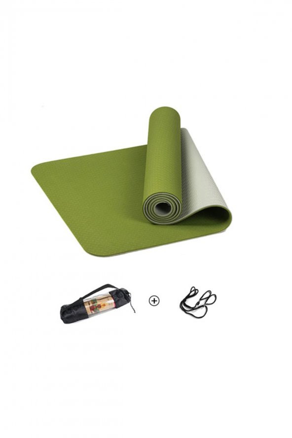 Pilates & Yoga Minderi, Çift Renkli Mat Yeşil