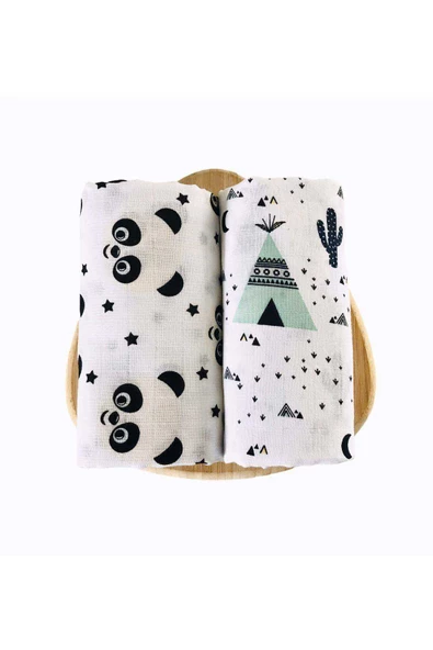 2 Adet 110x110 Çok Amaçlı Müslin Örtü ürün görseli