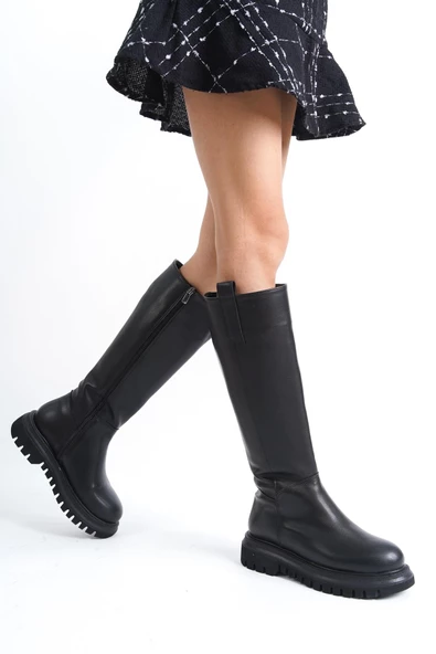 Tiamo Siyah Mat Fermuarlı Günlük Çizme - 2