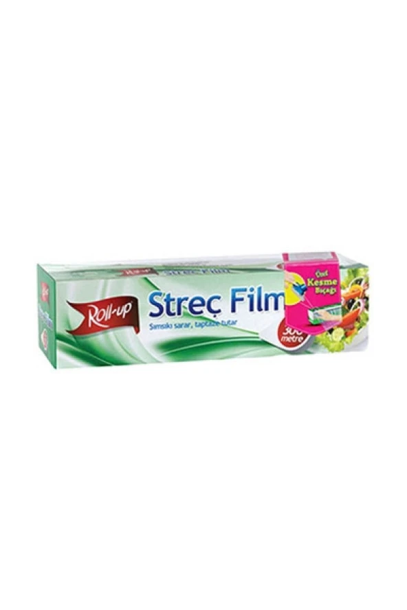 Roll-Up Kayar Bıçak Hediyeli Streç Film 30cm x 300m 9mic 1 Adet
