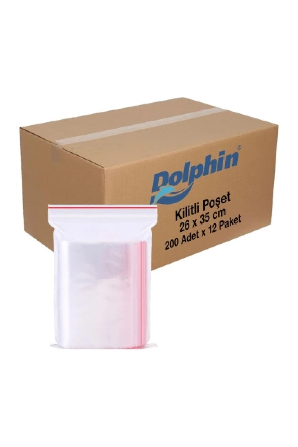 Dolphin Kilitli Poşet 26x35cm 200 Adet x 12 Paket Koli