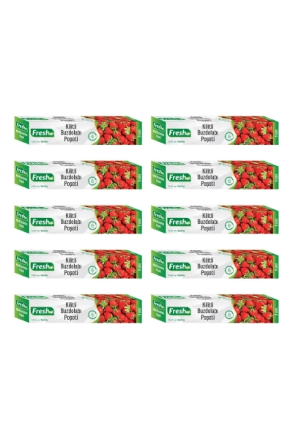 Fresh-Up 23x31cm Ekonomik Kilitli Buzdolabı Poşeti 80 Adet