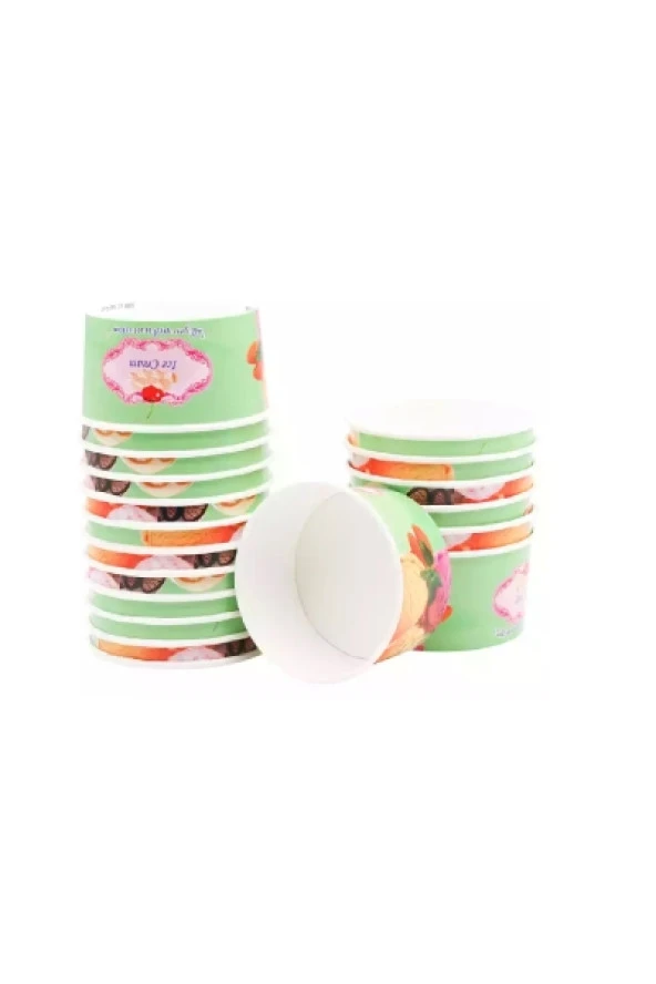 Roll-Up Karton Dondurma Kasesi Küçük 100cc 25li