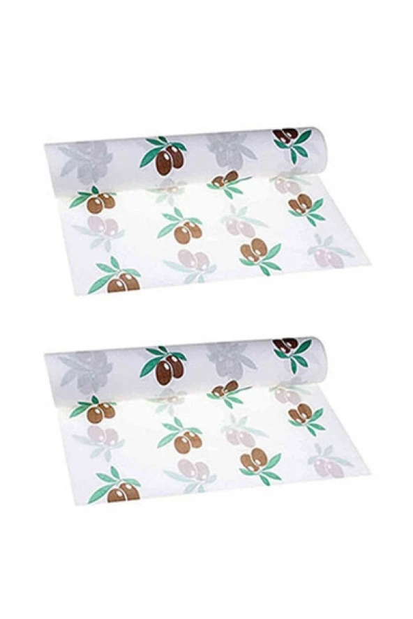 Roll-Up Rulo Kağıt Masa Örtüsü Zeytin Desenli 100 x 150cm 16 Yaprak 2 Adet
