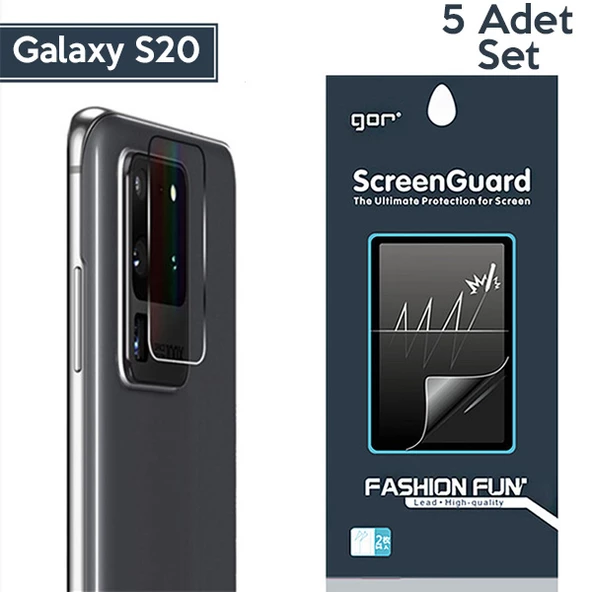 GOR Samsung Galaxy S20  Kamera Lens Koruyucu 5 Adet