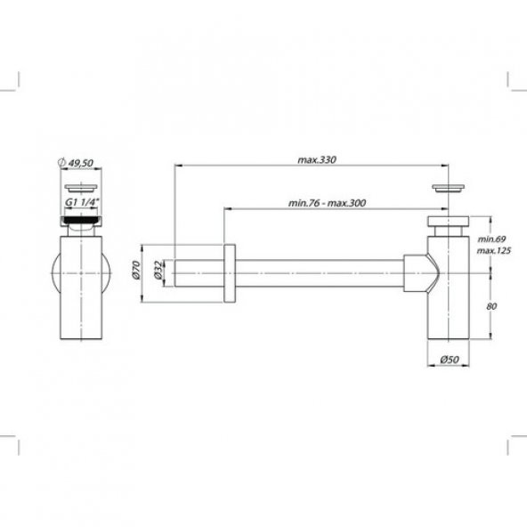 Gpd Krom Lavabo Sifonu SFN01 - 2