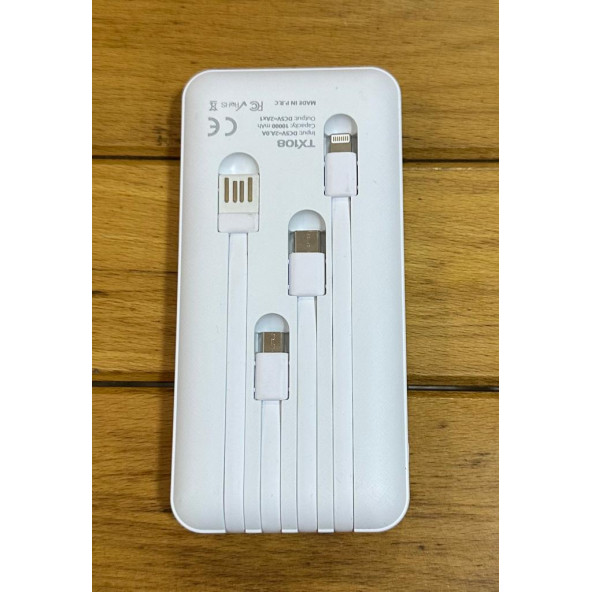 10000 LİK ÇOKLU KABLOLU POWERBANK - 2