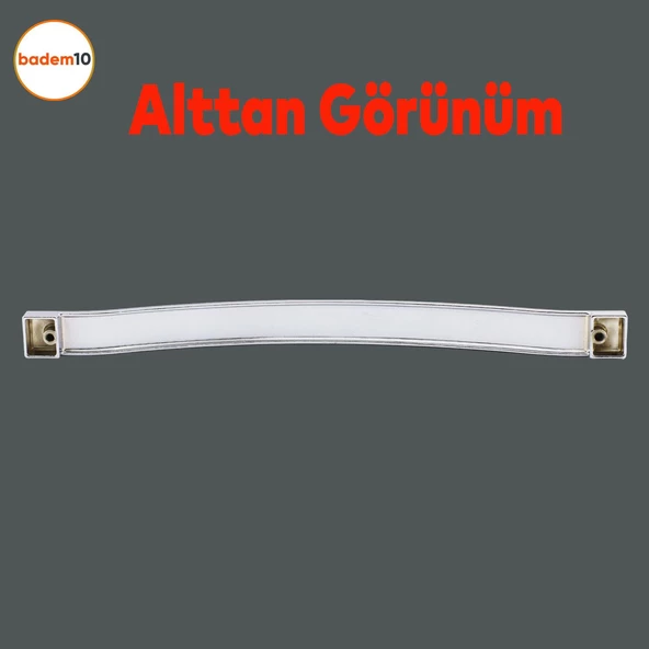 Akasya Mobilya Mutfak Dolabı Çekmece Dolap Kapak Kulpu Düz Metal Kulbu Kulpu 224 Mm Krom Kulpları - 4