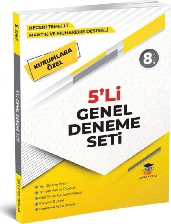 Zeka Küpü Yayınları 8. Sınıf LGS Beceri Temelli 5li Genel Deneme