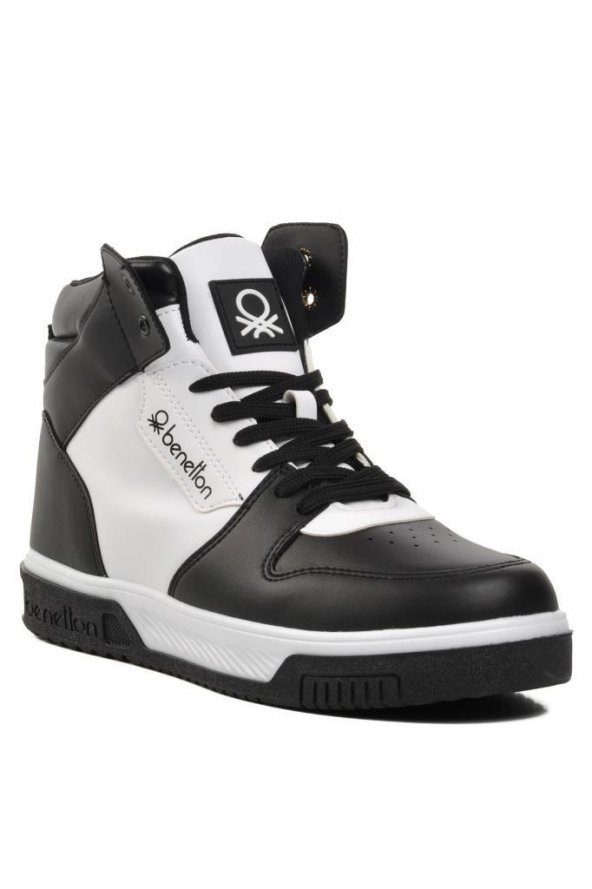 Benetton BN-31085 Unisex Sneaker Ayakkabı Siyah Beyaz 36-40