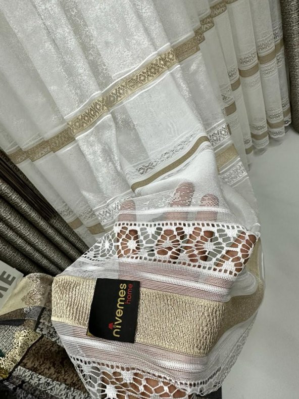 NİVEMESHOME GARDENYA 1/3 SIK PİLELİ TÜL PERDE APM - 3