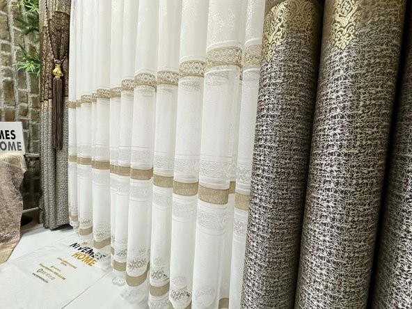 NİVEMESHOME GARDENYA 1/3 SIK PİLELİ TÜL PERDE APM - 4