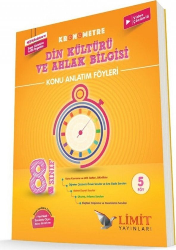 Limit Yayınları 8.Sınıf Kronometre Din Kültürü ve Ahlak Bilgisi Konu Bitirme Föyü