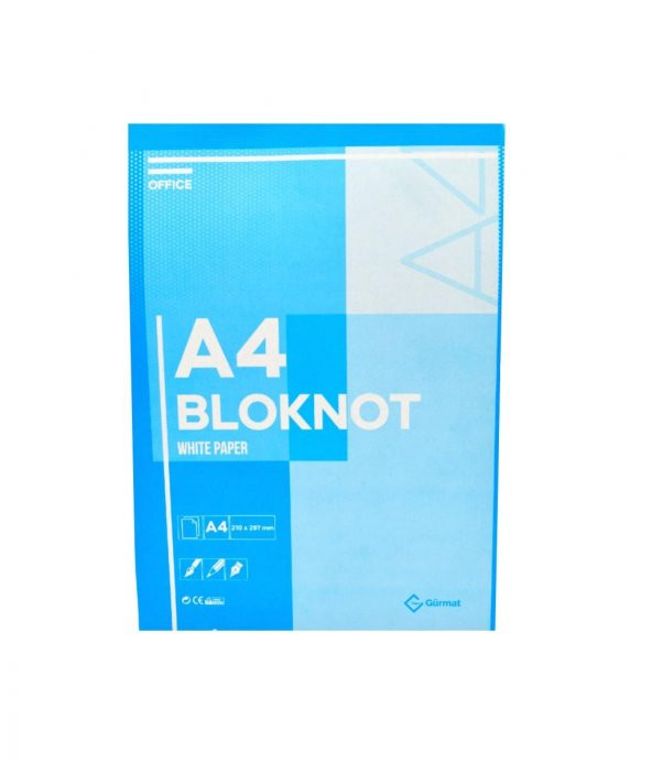 Gürmat A4 Üstten Yapışkanlı Karton Kapak 80 Yaprak Çizgili Bloknot