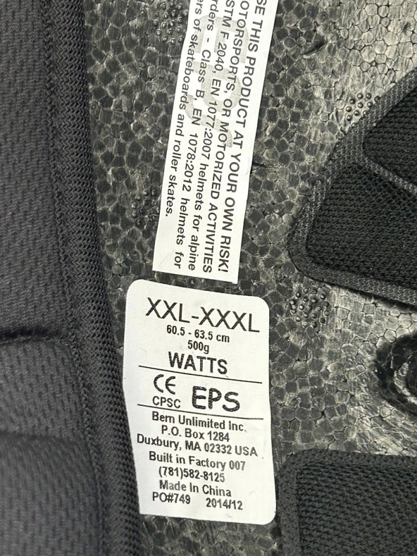 Bern Watts Koruyucu Spor Kaskı XXL-XXXL Beden 013 - 5