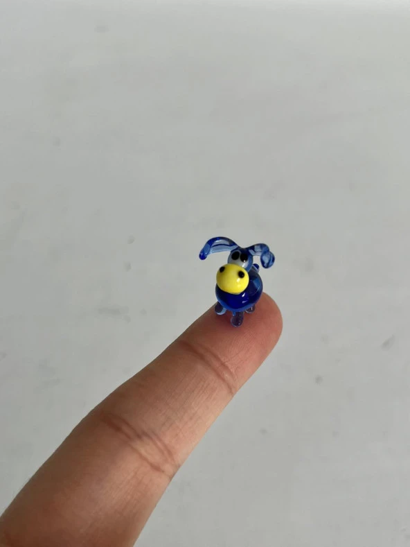 El Yapımı Mini Murano Cam Eşek Biblo A145-06 - Resim 4