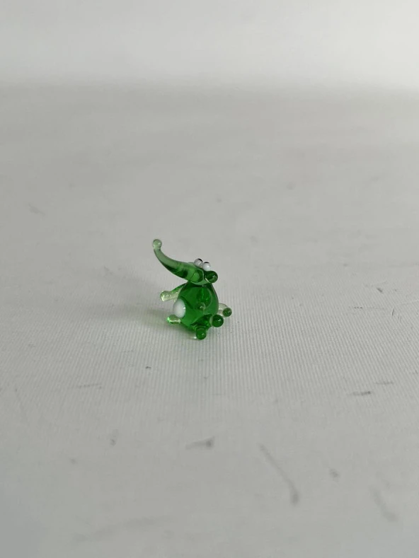 El Yapımı Mini Murano Cam Timsah Biblo A145-08 - Resim 4