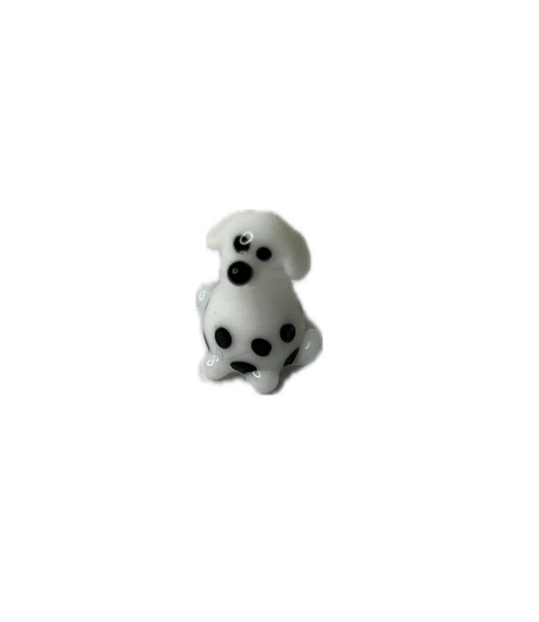 El Yapımı Mini Murano Cam Köpek Biblo A146-01