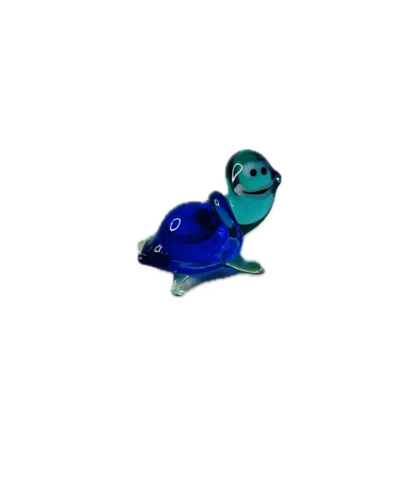 El Yapımı Mini Murano Cam Kaplumbağa Biblo A149-02