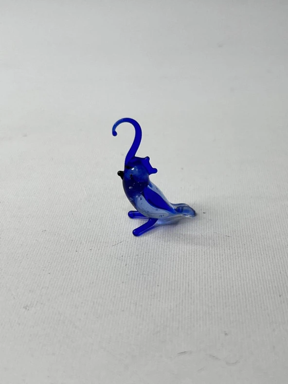 El Yapımı Mini Murano Cam Kuş Biblo A148-03 - 2