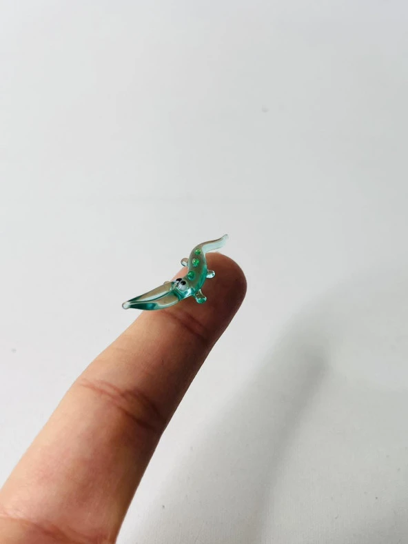 El Yapımı Mini Murano Cam Timsah Biblo A147-08 - Resim 4