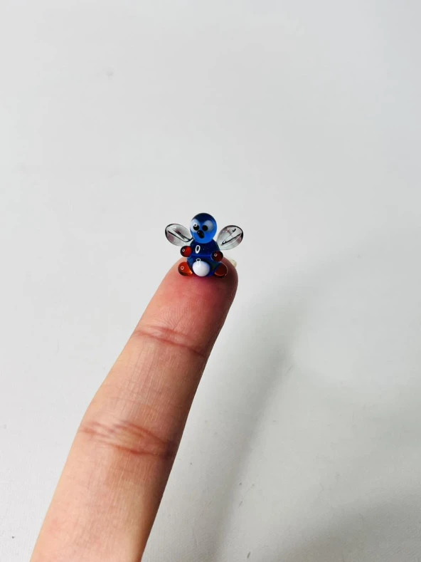 El Yapımı Mini Murano Cam Arı Biblo A150-02 - Resim 6