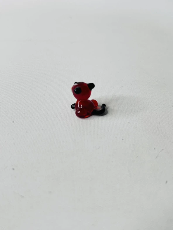 El Yapımı Mini Murano Cam Kedi Biblo A148-02 - Resim 4